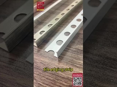 10mm Aluminium Straight Edge Tile Trim Minimalistyczny Polerowany Chrome Edge Strip