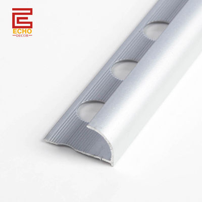 jakość  Aluminum Anodized Silver Outside Corner Trim Bullnose Edge Tile Trim fabryka