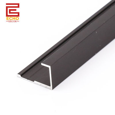 jakość  Decorative Wall Panel Trim Matte Black Aluminium End Cap Trim For PVC Panel fabryka