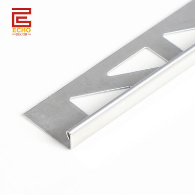 10mm Smart Flat Edge Tile Trim Chrome Metal Angle Trim dla zewnętrznych narożników