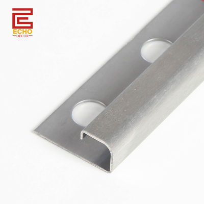 Szare metalowe płytki krawędzice paski 304 ze stali nierdzewnej szczotkowane płytki wykończenie 12,5 mm