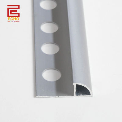 Matte Silver Quarter Round Tile Trim Aluminium Tile Outside Corner Edge Trim 10 mm