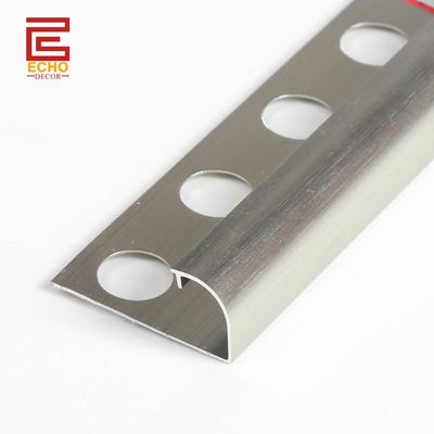 1 4 Okrągłe płytki szampana brązowe wykończenie aluminiowe płytki krawędzi formowania profilu 2,7m