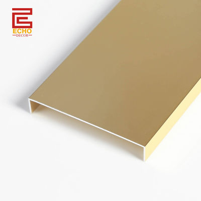 Matowa złota listwa ozdobna do płytek, aluminiowa metalowa listwa do płytek do kuchni