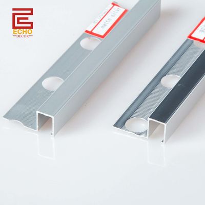 10 mm kwadratowy aluminiowy profil wykończeniowy do płytek zewnętrznych Narożny metalowy pasek krawędziowy do płytek
