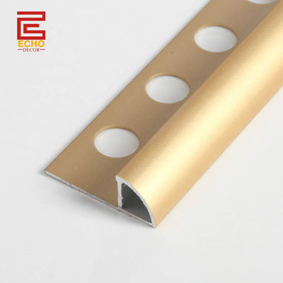 Dekoracyjny wykończenie aluminiowe płytki ćwierć okrągły na płytki metalowej granica płytki krawędzi wykończenie