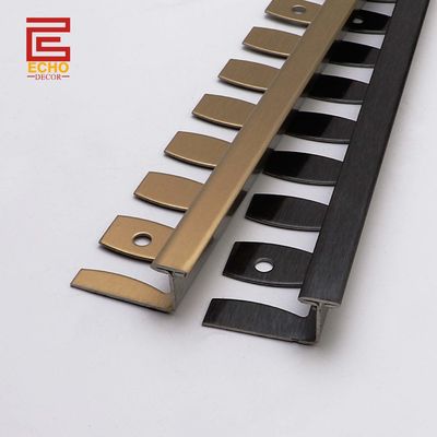 Metalowe krzywe elastyczne paski przejściowe podłogowe do płytek lub podłóg laminowanych z drewna