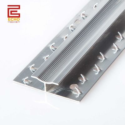Aluminiowy dywan wykończenie metalowe drzwi srebrny dywan do dywanu przejściowy pas