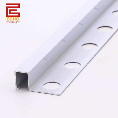 Zewnętrzna narożna aluminiowa kwadratowa metalowa listwa wykończeniowa do płytek 10 mm biała