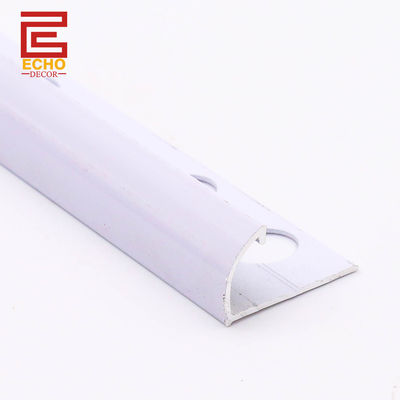 Biały 1 4 1⁄4 okrągły aluminiowy płytek wykończony 12 mm