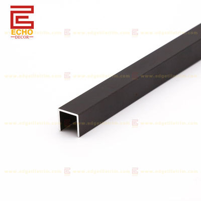 Ekstruzje Płytki aluminiowe U-kanałowe Profil metalowy 12 mm Czarny