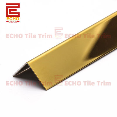Ochronne 15 mm złoto płytki ze stali nierdzewnej Outer Corner Trim